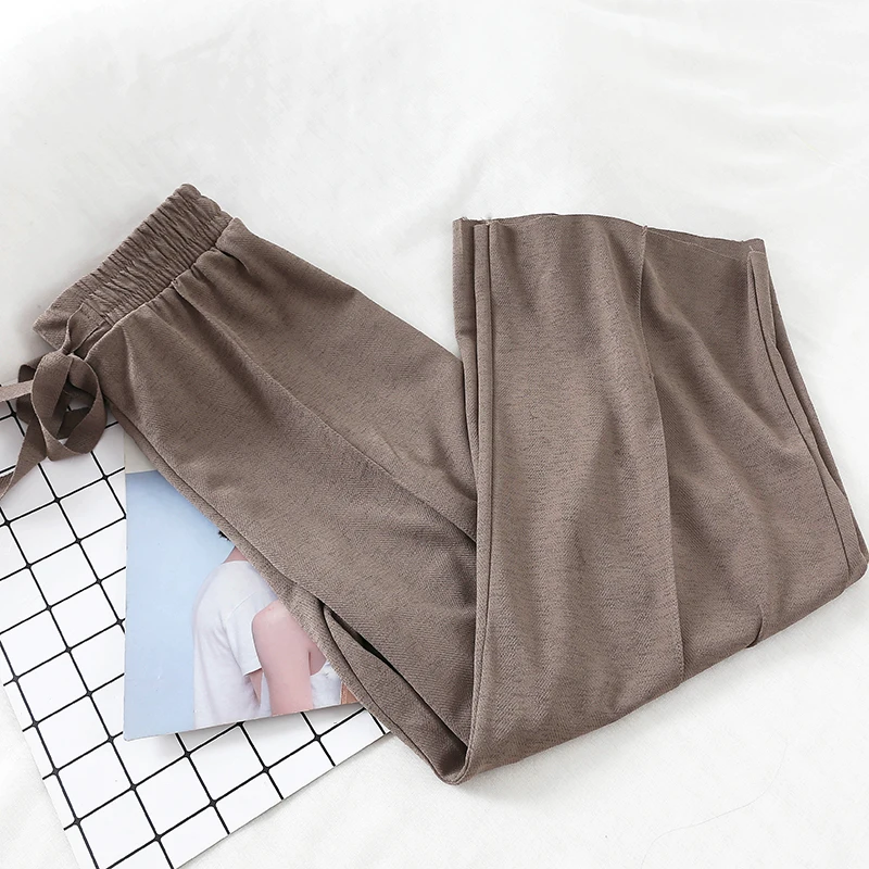 2019 новые модные женские повседневные брюки с высокой талией эластичной тонкие