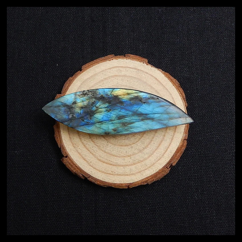 Продажа 1 шт. натуральный камень лабрадорит драгоценный кабошон 73x23x8 мм 18 6 г