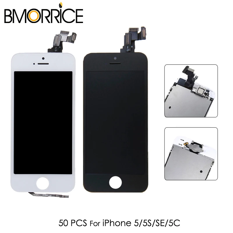 50 шт. ЖК дисплей для iPhone 5G 5 5S 5C SE сенсорный экран Стекло без битых пикселей полный