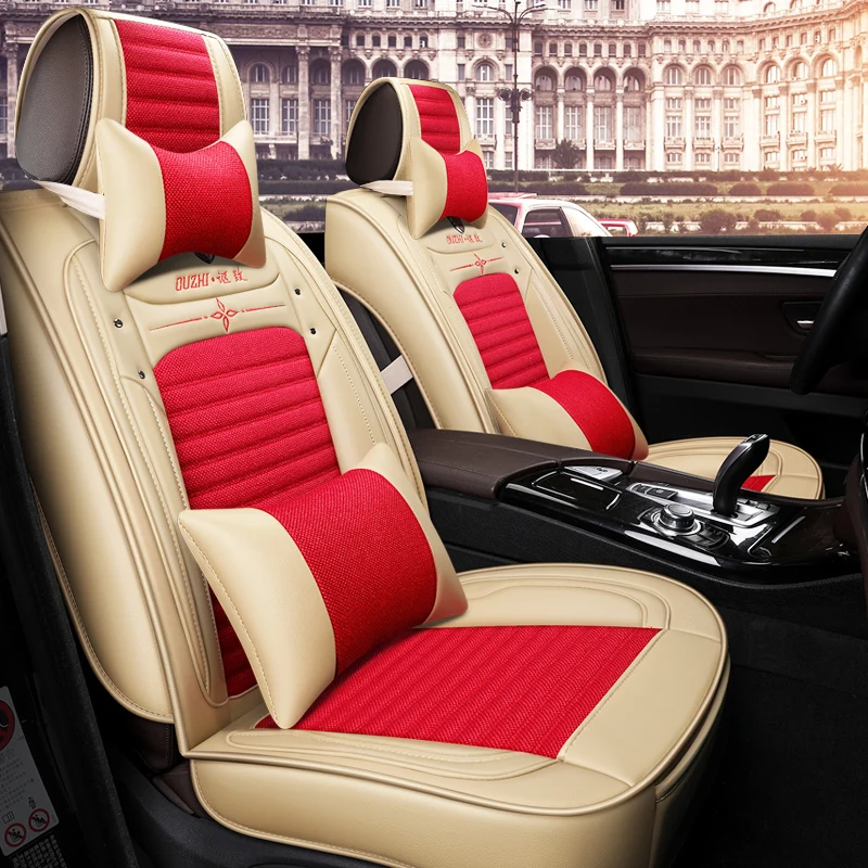 

New 5Seats( Front+Rear)car-styling Car seat cover For Benz Audi BMW Toyota Honda CRV SUV Ford car accessories Luxury leather