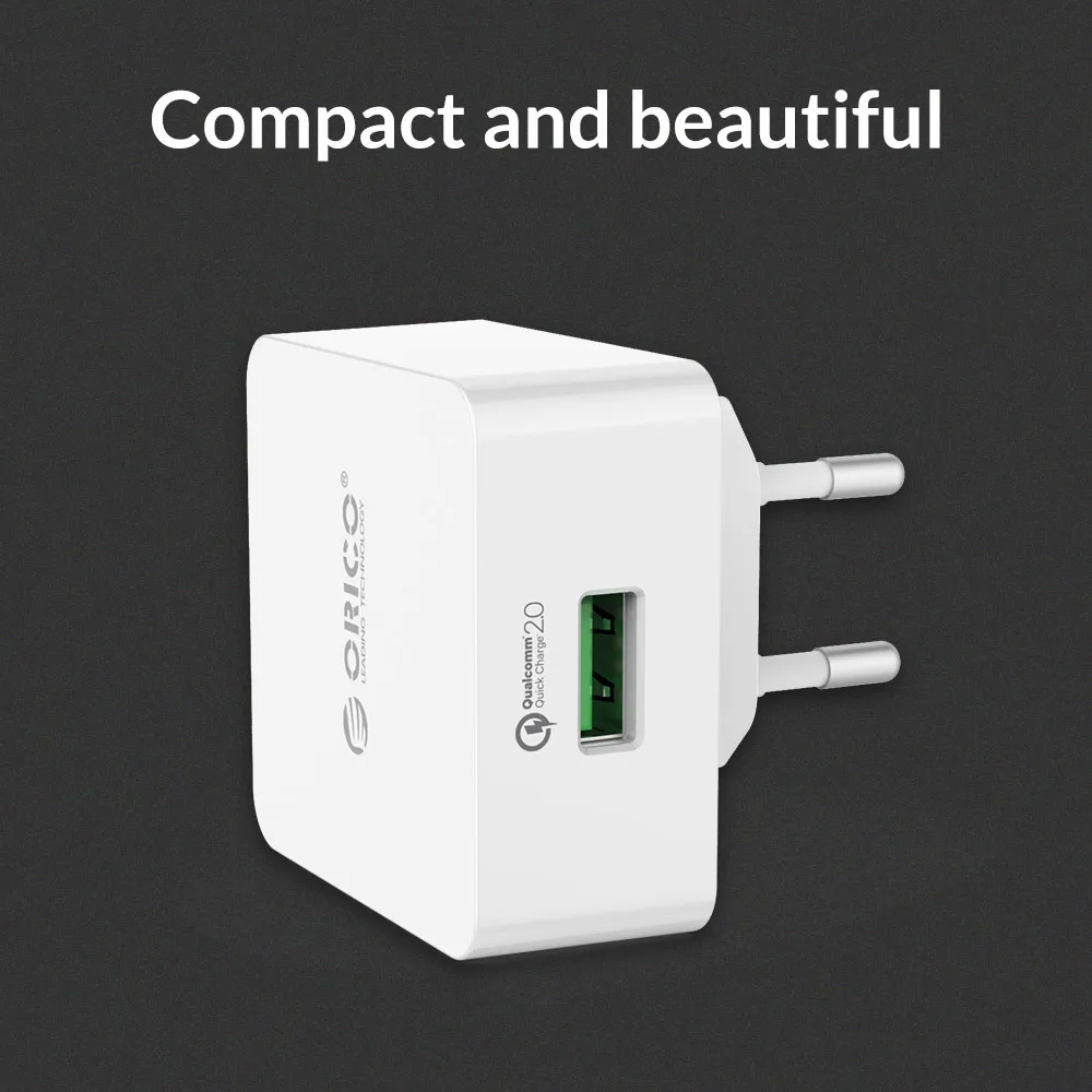 Настенное зарядное устройство ORICO 1 порт для быстрой зарядки QC 2 0 настольное USB iPhone