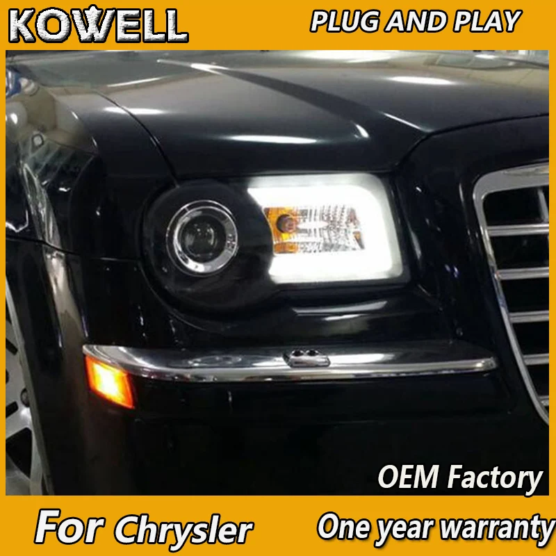 Автомобильный Стайлинг KOWELL головная лампа для Chrysler 300C светодиодные фары 05 12 drl H7
