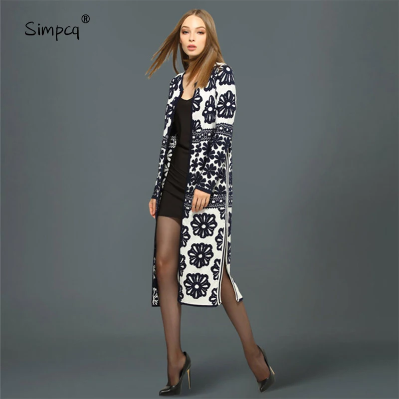 Fashion Long Trench Coat For Women Full 3d Skirt Worsted New Time-limited Burderry Charm Sweater Cardigan Casaco Feminino |