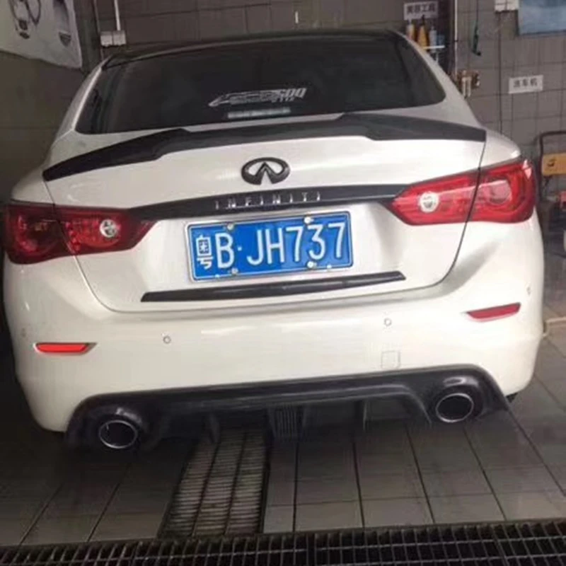 Спойлер M4 для Infiniti Q50 Q50S спойлер из углеродного волокна в стиле 2015 2017 с крышкой