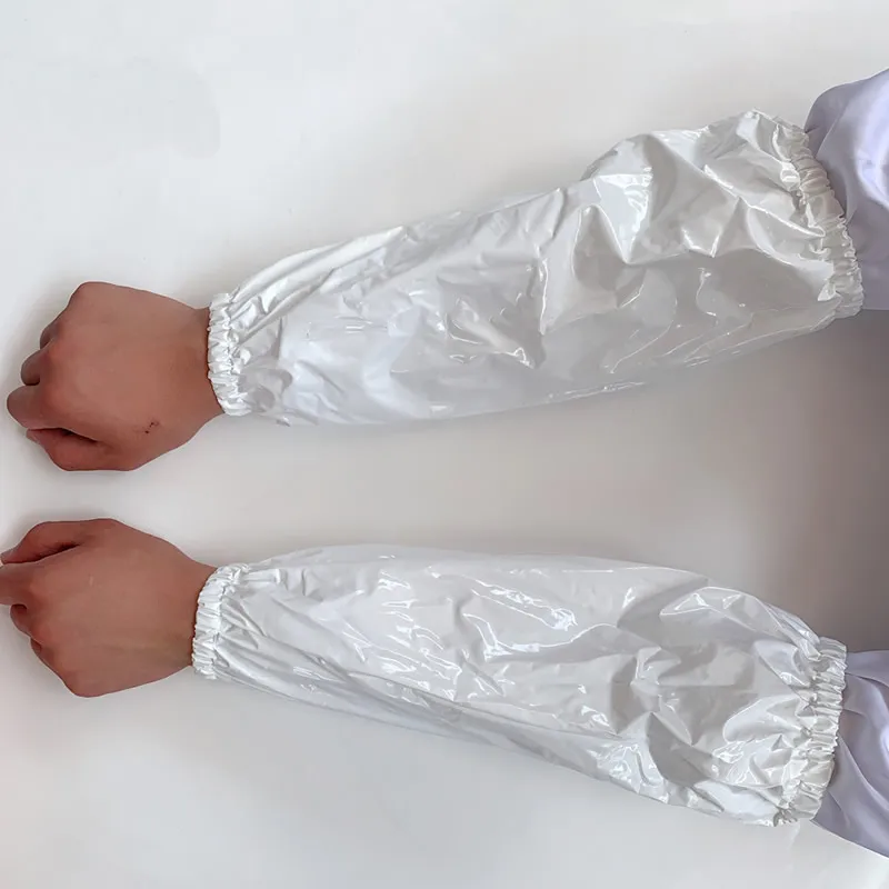 White 1 шт. водонепроницаемые маслостойкие ТПУ рукава безопасности работы для мясника Фишера дома чистая Защита рук многоразовые повязки - Цвет: White