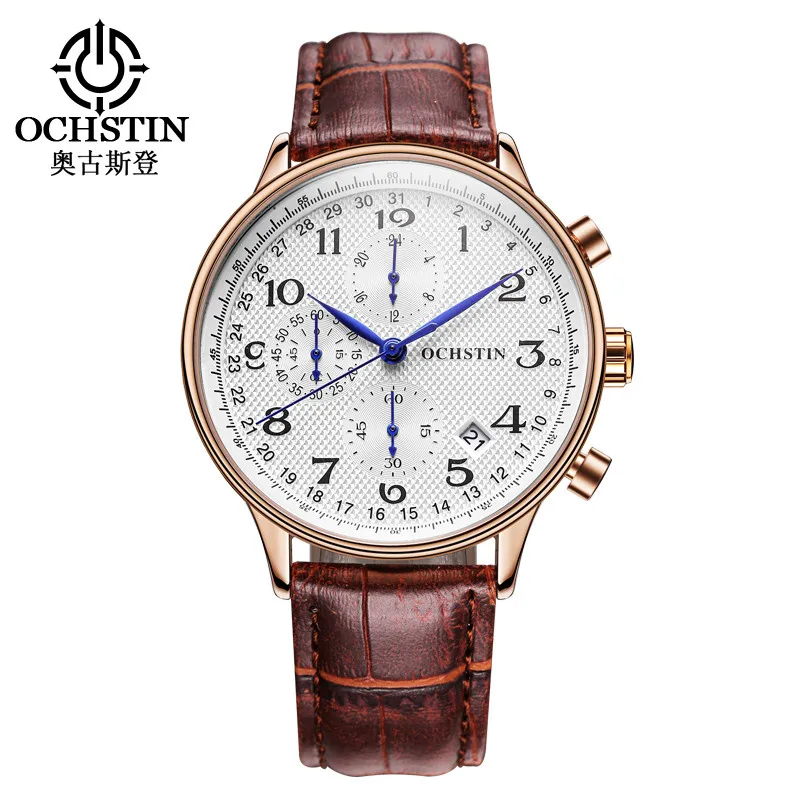 GQ050C01 OCHSTIN хронограф с датой, спортивные роскошные Брендовые мужские часы, повседневные кварцевые наручные мужские часы, военные армейские деловые мужские часы 050 - Цвет: GQ050C01