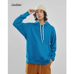 Мужские и женские толстовки SODAWATER, уличная одежда, осень 2020, хип-хоп, свободный однотонный свитшот с капюшоном, Повседневный хлопковый пуловер с капюшоном 9602W