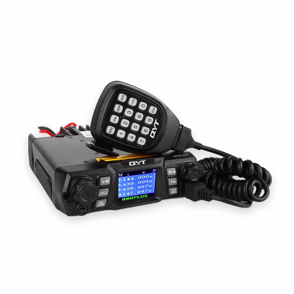 Двухдиапазонный радиоприемник QYT KT 980 Plus VHF 136 174 МГц UHF 400 480 75 Вт с кабелем для