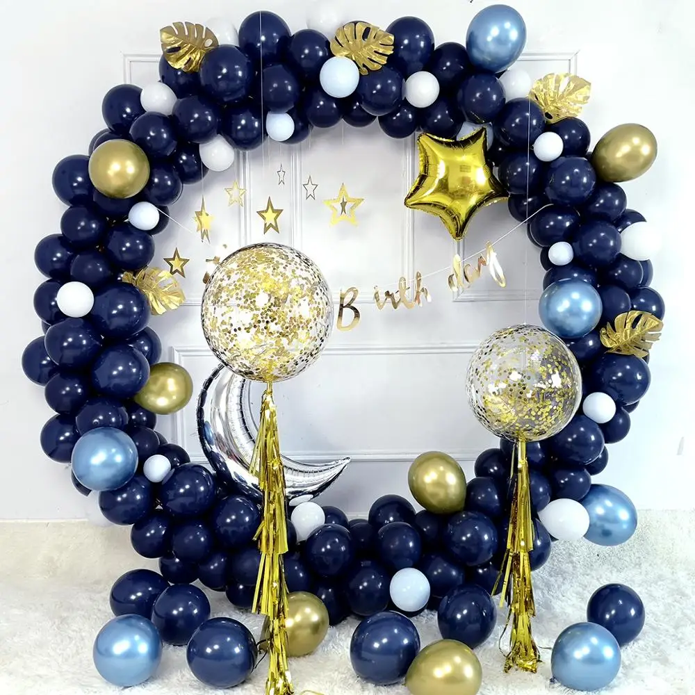 

20pcs /50pcs 10inch Ink blue balloons Navy blue latex balloon birthday wedding party decor Valentine's Day Inflatable Air Ball