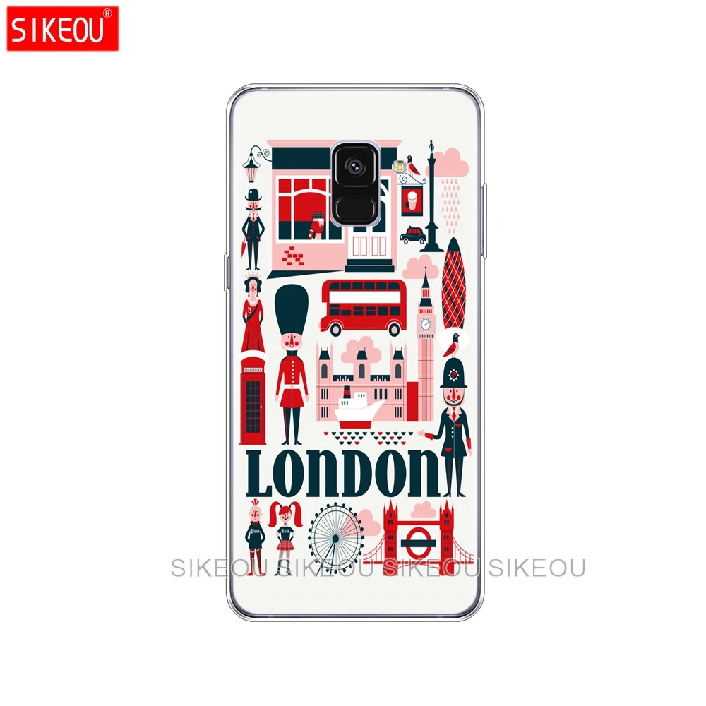 Силиконовый чехол для телефона Samsung Galaxy A8 2018 A3 A310 A5 A510 A7 2016 2017 London big ben Bus|Бамперы| |