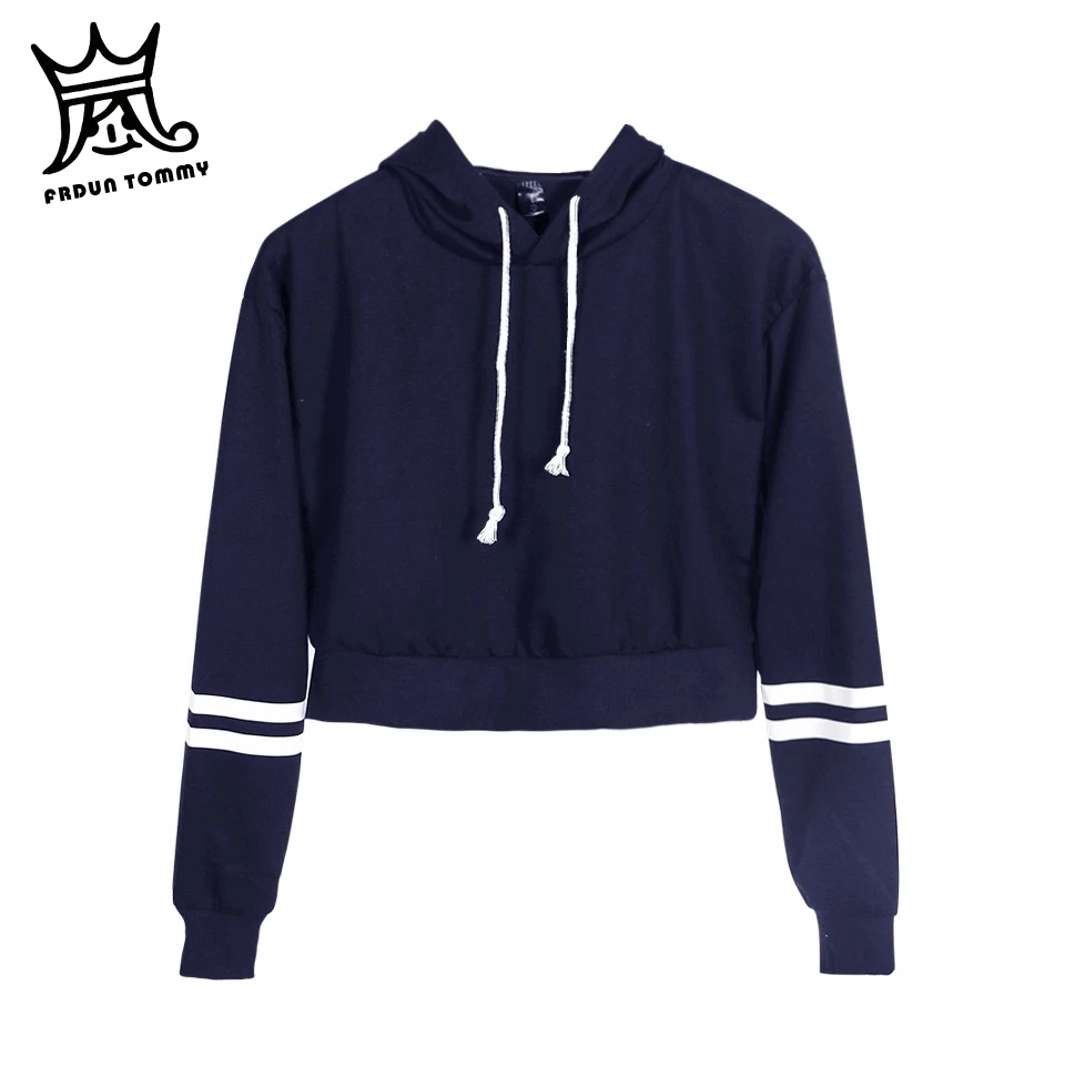 FRDUN Tommee Женская толстовка kpop для девочек, sudadera mujer, укороченные толстовки, женский укороченный пуловер, топ, сексуальный укороченный топ, moletom feminino