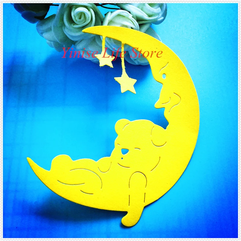 YINISE металлические режущие штампы для трафареты скрапбукинга медведь на Луне
