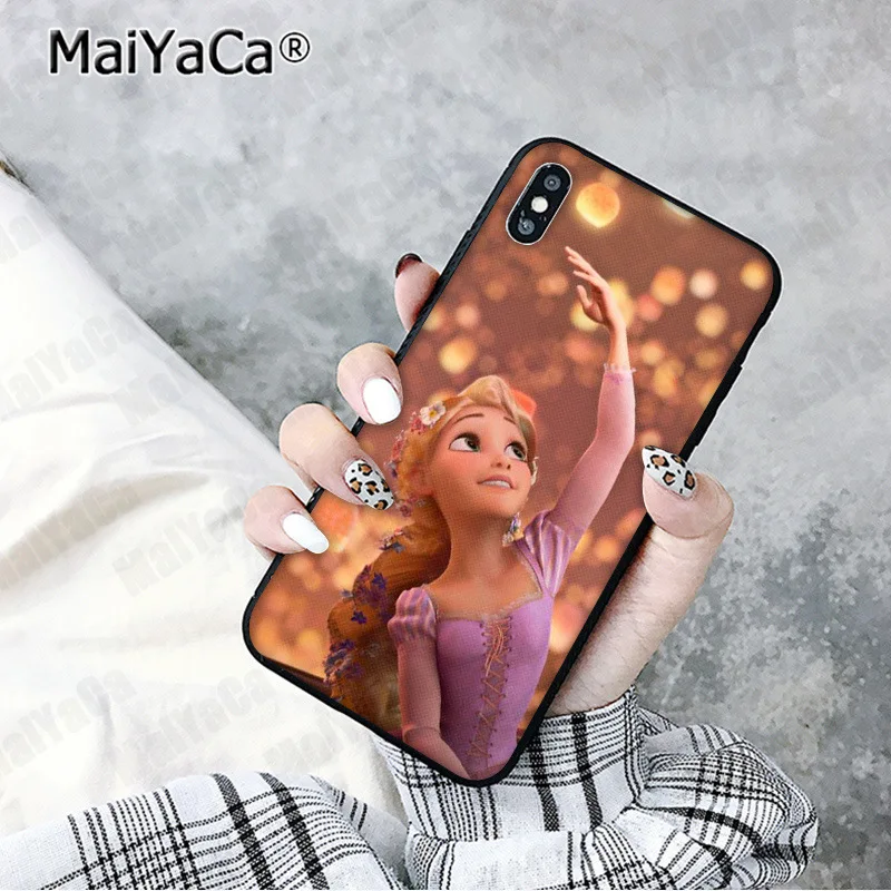 MaiYaCa Русалка Ариэль запутанный Рапунцель прозрачный протектор DIY чехол для телефона для Apple iphone 11 pro 8 7 66S Plus X XS MAX 5S SE XR