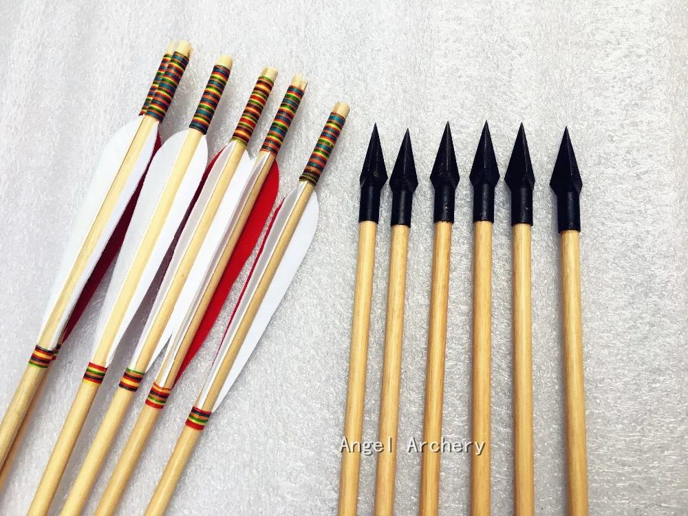 12PK ангел стрельба из лука ручной работы средневековая деревянная стрела