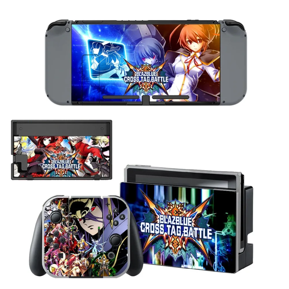 BLAZBLUE CROSS TAG битва Наклейка виниловая кожа для Nintendo переключатель NS консоль +
