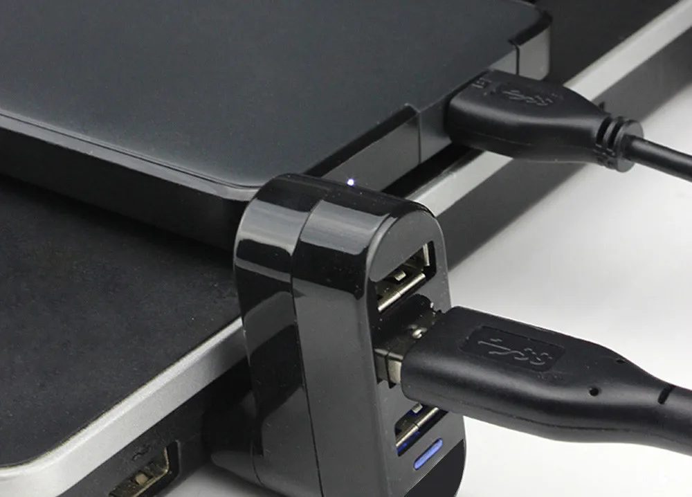 3 порта USB 2,0 Мини Вращающийся сплиттер адаптер концентратор для компьютер, ноутбук, лептоп Mac 4,11