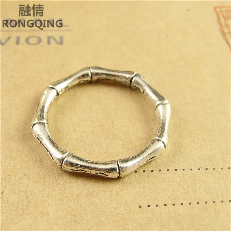 

RONGQING 60pcs/pack DIY charm for making jewelry round 23MM Ring accessories antique silver antique bronze