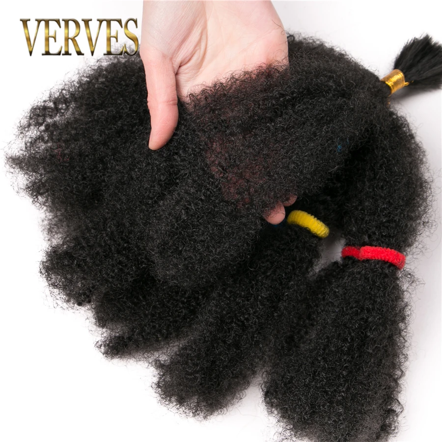 VERVES Culry Crochet Braids Synthetic Hair Extensions 12 inch,Natural Black Ombre Braiding Hair Afro Kinky Bulk Braids Bundle