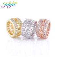 beading jewelry findings pave zircon big hole infinity metal charm beads accessories for women men natural stones jewelry making