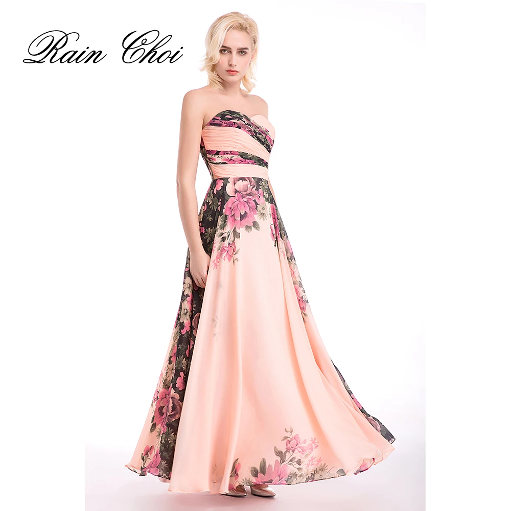 

Длинные вечерние платья из шифона с цветочным узором и милым принтом; элегантные строгие вечерние платья; платья для свадебной вечеринки