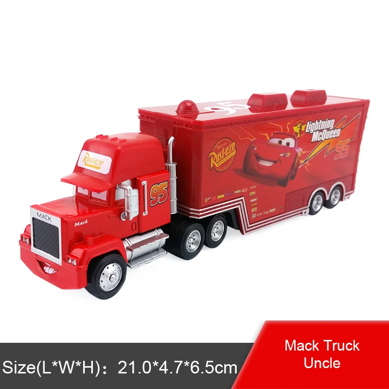 Disney Pixar Cars 2 Lightning McQueen Mack Uncle Truck The King Chick Hicks 1:55 модель литья под давлением