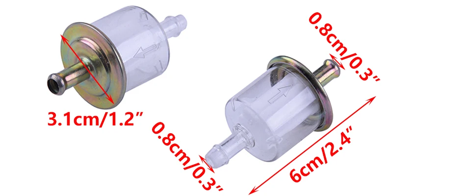 CITALL 10 шт./компл. 5/16 inch 8 мм Бензин Топливный фильтр подходит для автомобиля Лодка Трактор Dirt Bike ATV Аксессуары для мотоциклов