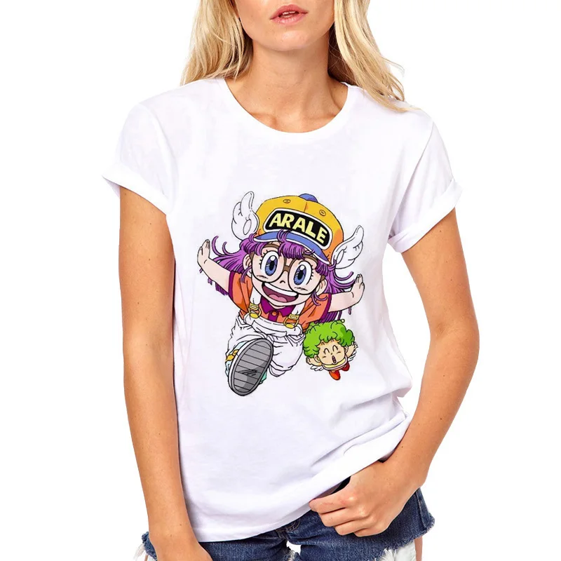 Новая брендовая Эстетическая футболка Женская harajuku Dragon Ball Arale camiseta mujer белая