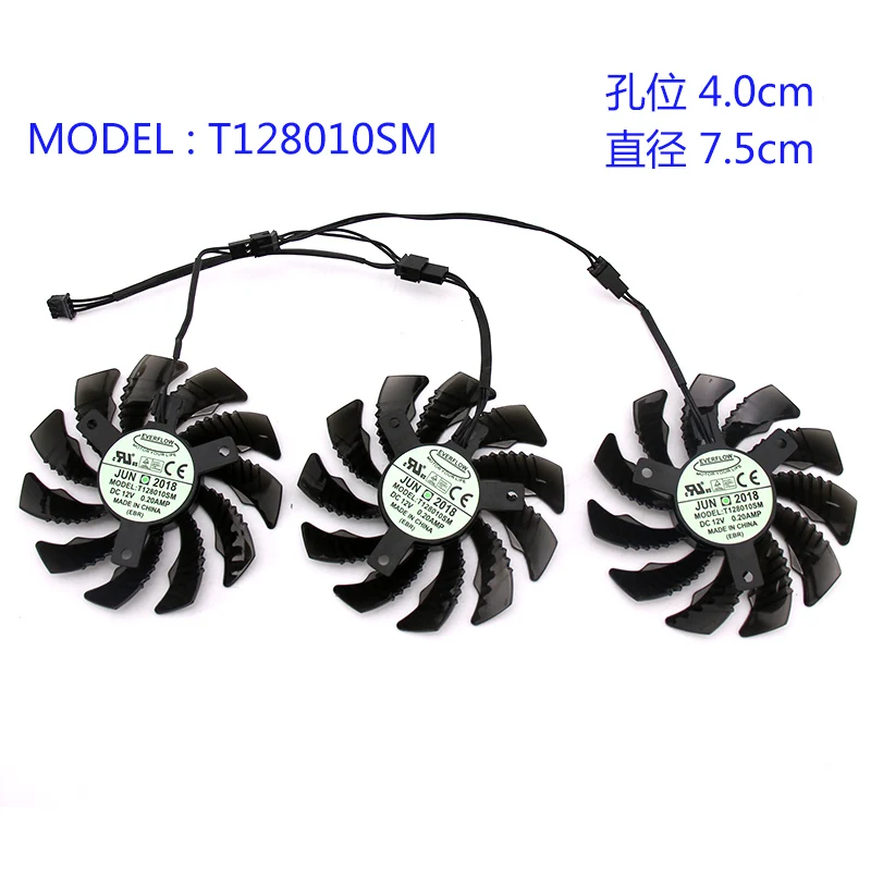 T128010SM PLD08010S12H для Gigabyte GV N970WF3OC 4GD GTX970 графическая видеокарта шаг вентилятора 4 0