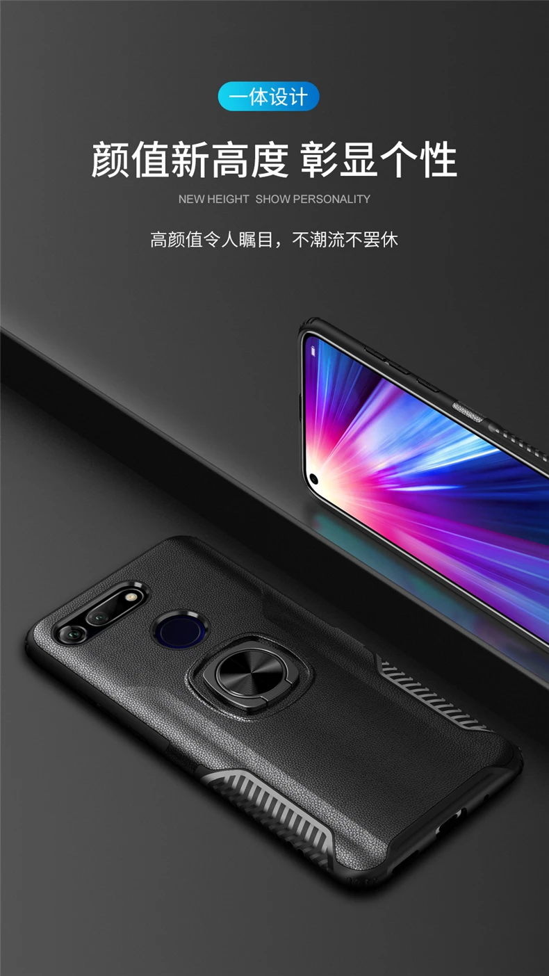 Противоударная подставка чехол для huawei Y7 Y6 Y5 Prime для телефона повышенной прочности с протекторным рисунком и чехол для Honor 8X Max 7X V20 V10 Nova 4 3 3i держатель чехол