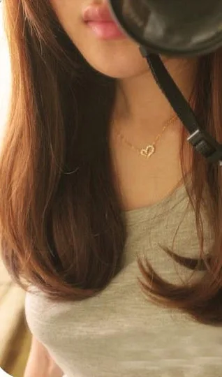 

10 Tiny Hollow love Heart Mother's Day pendant charm Necklace Zircon Wishing Sign Love Heart Necklace for Lovers Couples jewelry