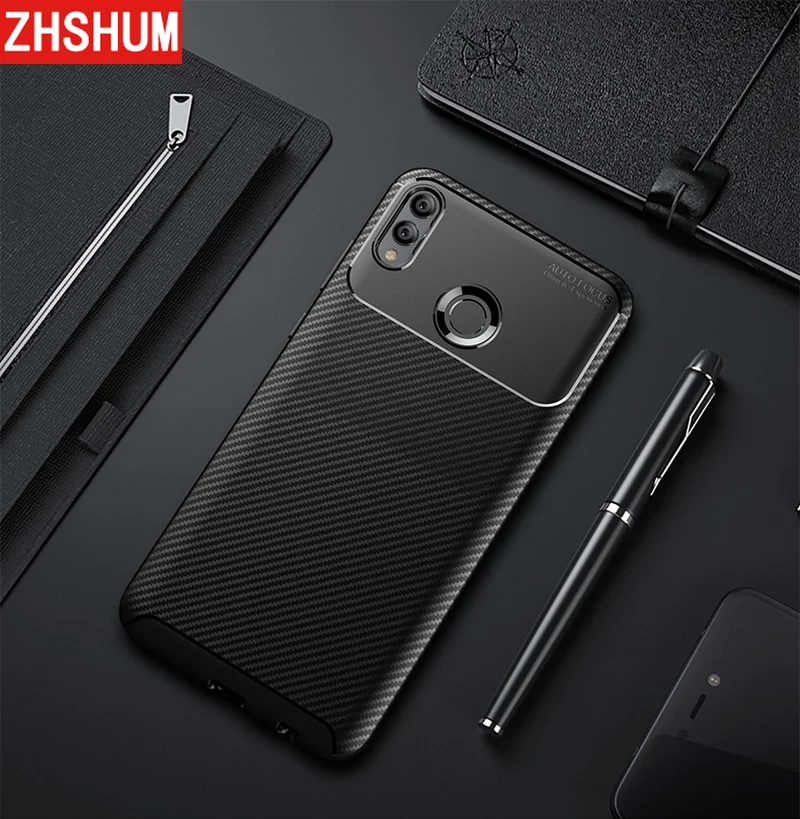 Luxury Case for Huawei Honor 8X Soft Silicone Carbon Fiber Bumper Phone Bag 360 Full Back Cover MAX Funda Caso |