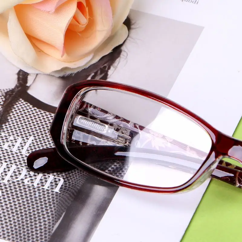 Модные женские весенние петли с цветочным принтом из смолы, очки для чтения, женские футляр для очков, очки пресбиопические+ 1,0~+ 4,0