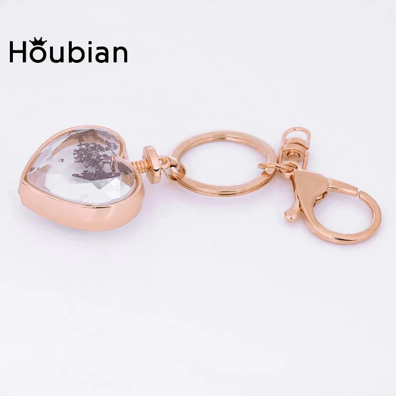 2017 золотой цвет цепочка для ключей кристалл сердце брелки Женские