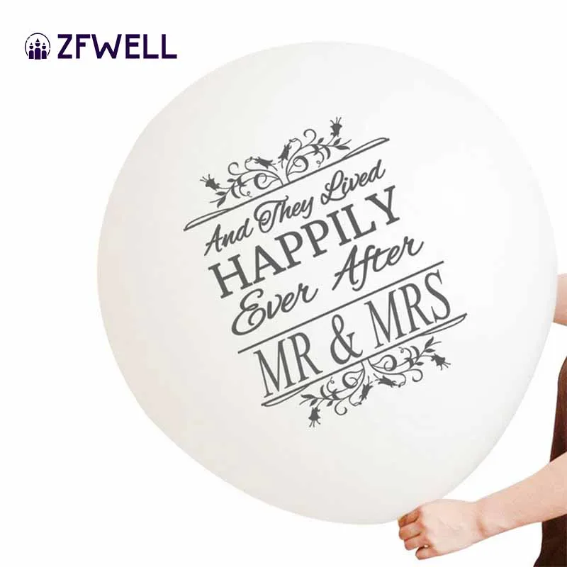 Zfwell.36 дюймовый. Свадебный круглый шар белый из латекса декоративные шары на День