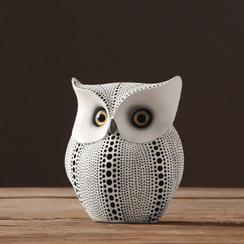

Nordic Ornaments Modern Abstract Owl Resin Creative Crafts Home Living Room Office Decorations Business Gift M2049