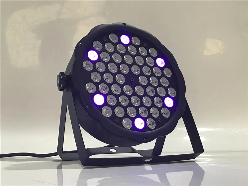 54 led ультрафиолетовый par Светильник s dmx512 плоский par УФ-светильник dj светильник s вечерние светильник s