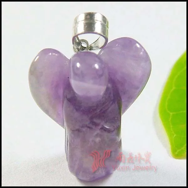 Романтические Подвески в виде натурального аметиста с фиолетовым кристаллом