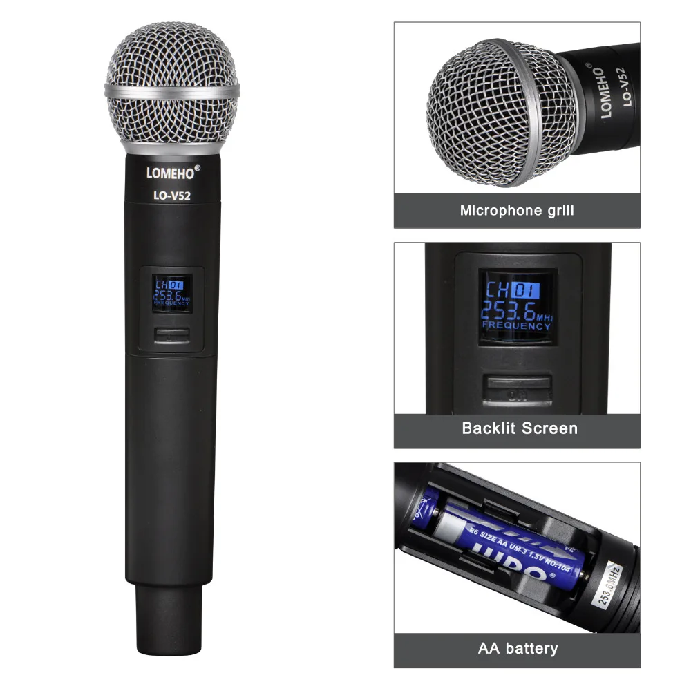 Lomeho LO V52 2 Way VHF металлический портативный передатчик динамический канальный