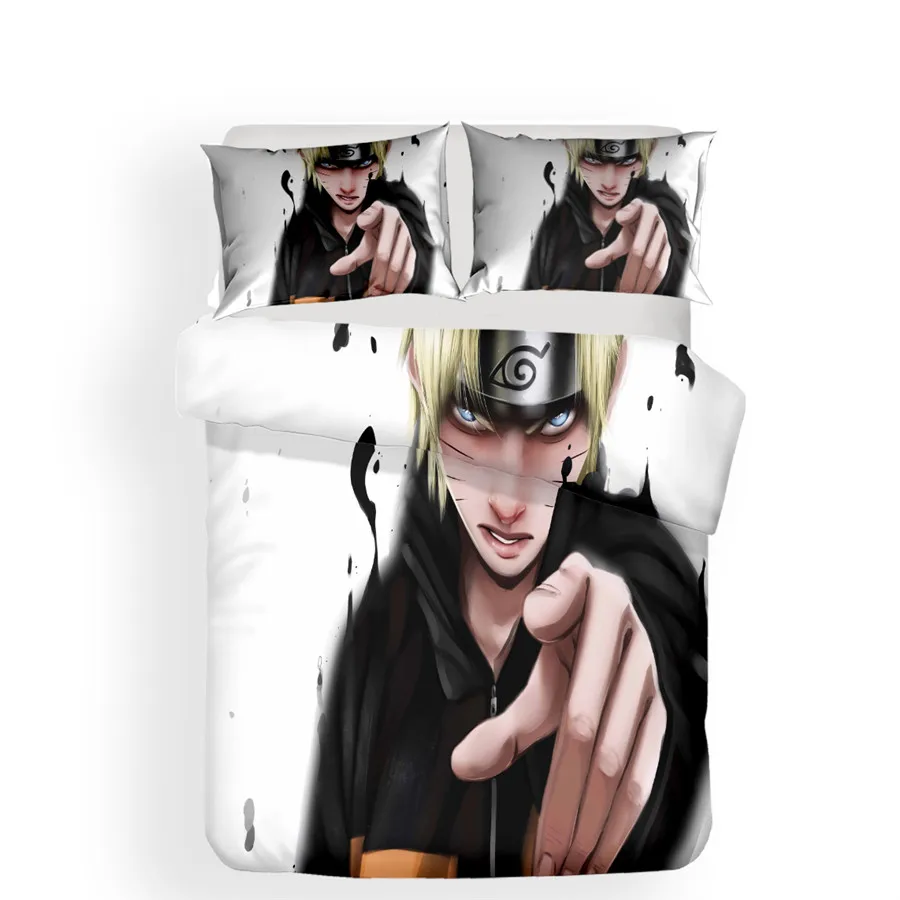 HELENGILI 3D Постельное белье аниме печати пододеяльник набор Bedcloth с Наволочка на