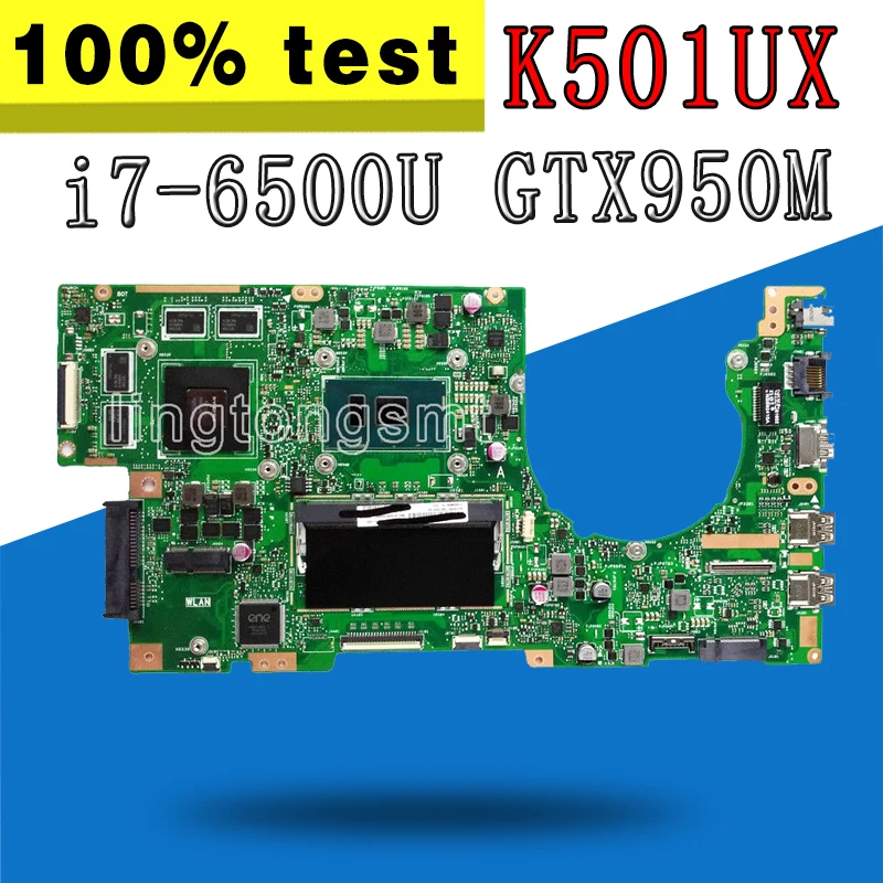 K501UX материнская плата для ноутбука For Asus K501U A501U K501UB i7 6500U GTX950M видеокарта 4 ГБ