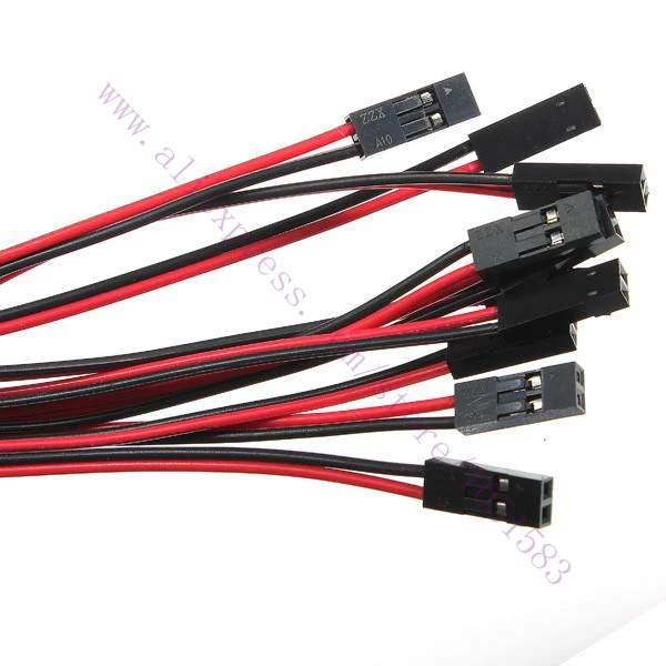 

10pcs 70cm 2pin Female-Female Dupont Cables Jumper Wires F Mendel RepRap 3D Printer parts /Accessories Free Shipping
