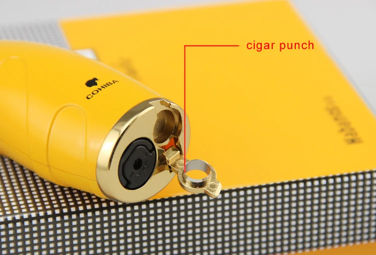 COHIBA Gadgets Pretty Windproof 1 Torch Jet Flame Butane Gas Cigarette Cigar Lighter With Gift Box | Дом и сад