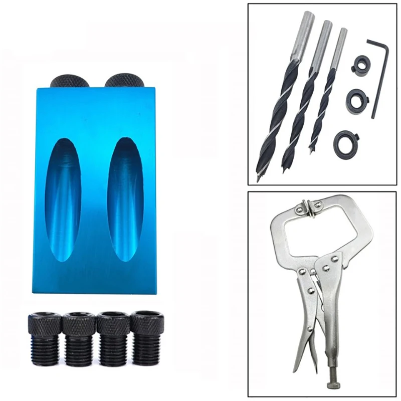 Карман отверстие джиг комплект Системы мини древесины джиг-ступенчатое сверло