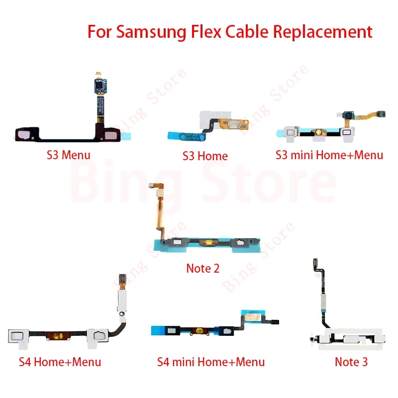 Высокое качество телефон домой Flex для Samsung Galaxy S3 S4 Note 2 3 Neo mini i9300 i9500 Кнопка заднего