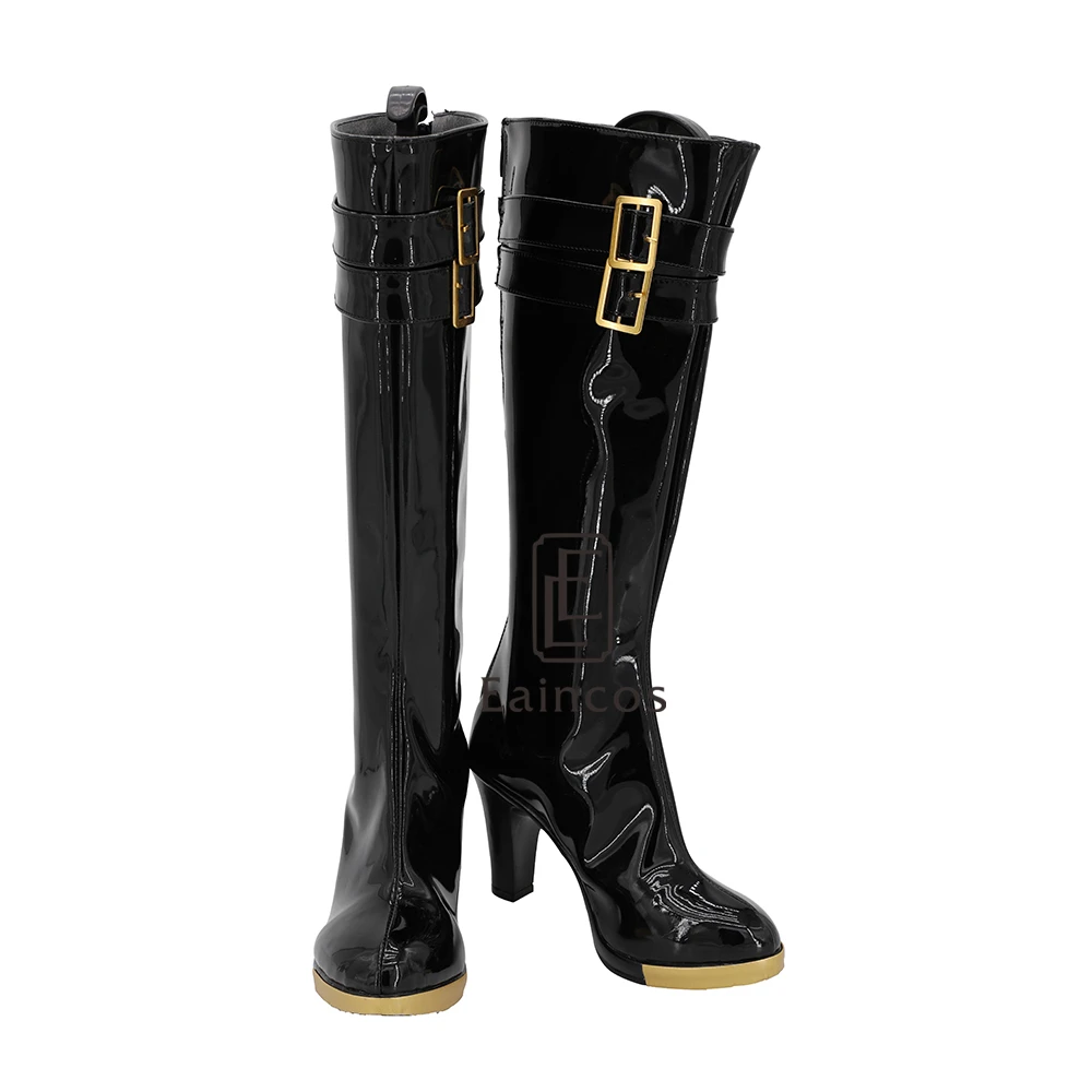 Hypnosis Mic Division Rap Battle DRB Ichijiku Kadenokoji Cosplay Party Shoes Black High Boots | Тематическая одежда и