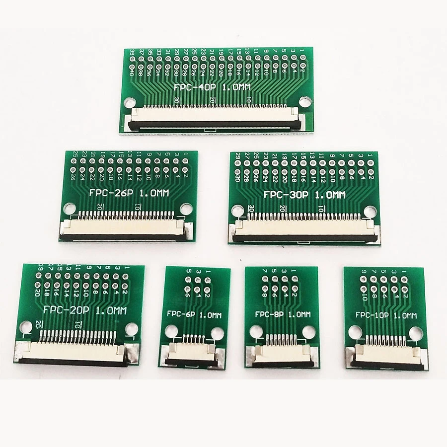 1 шт. FPC FFC кабель 6 8 10 20 26 30 40 PIN 1,0 мм шаг разъем SMT адаптер 2,54 мм 1,00 дюйма шаг сквозное отверстие DIP PCB