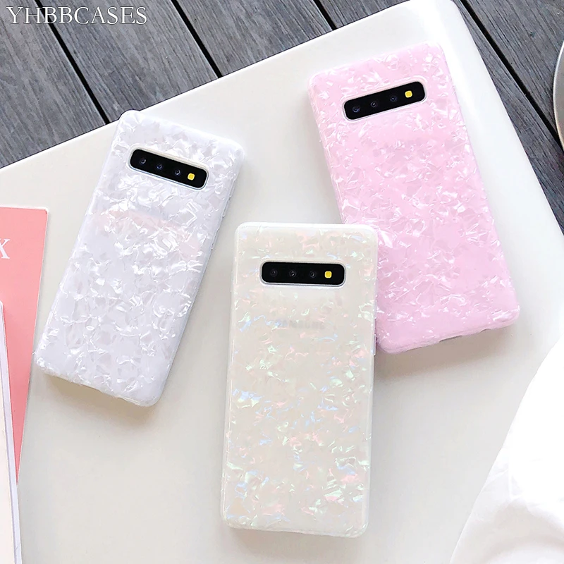 Мягкие чехлы YHBBCASES с рисунком волшебных красочных ракушек для Samsung Note 10 Plus Galaxy S10 S8