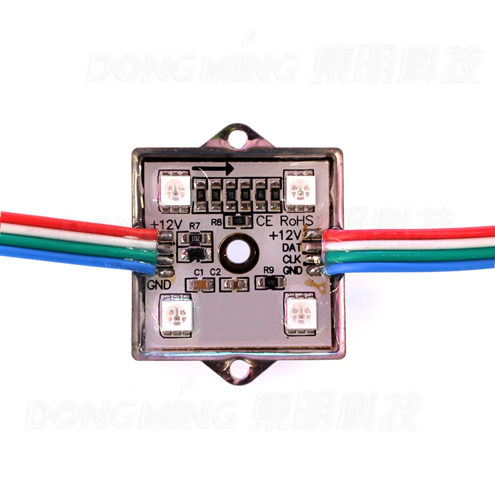 500 шт./лот светодиодные модули 4 светодиода SMD5050 Водонепроницаемый IP65 DC12V Железный
