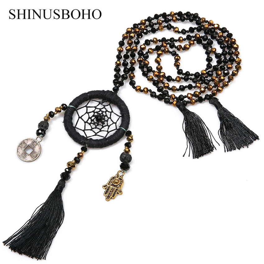 Ожерелье SHINUS в стиле бохо для женщин классическое Длинное украшение с