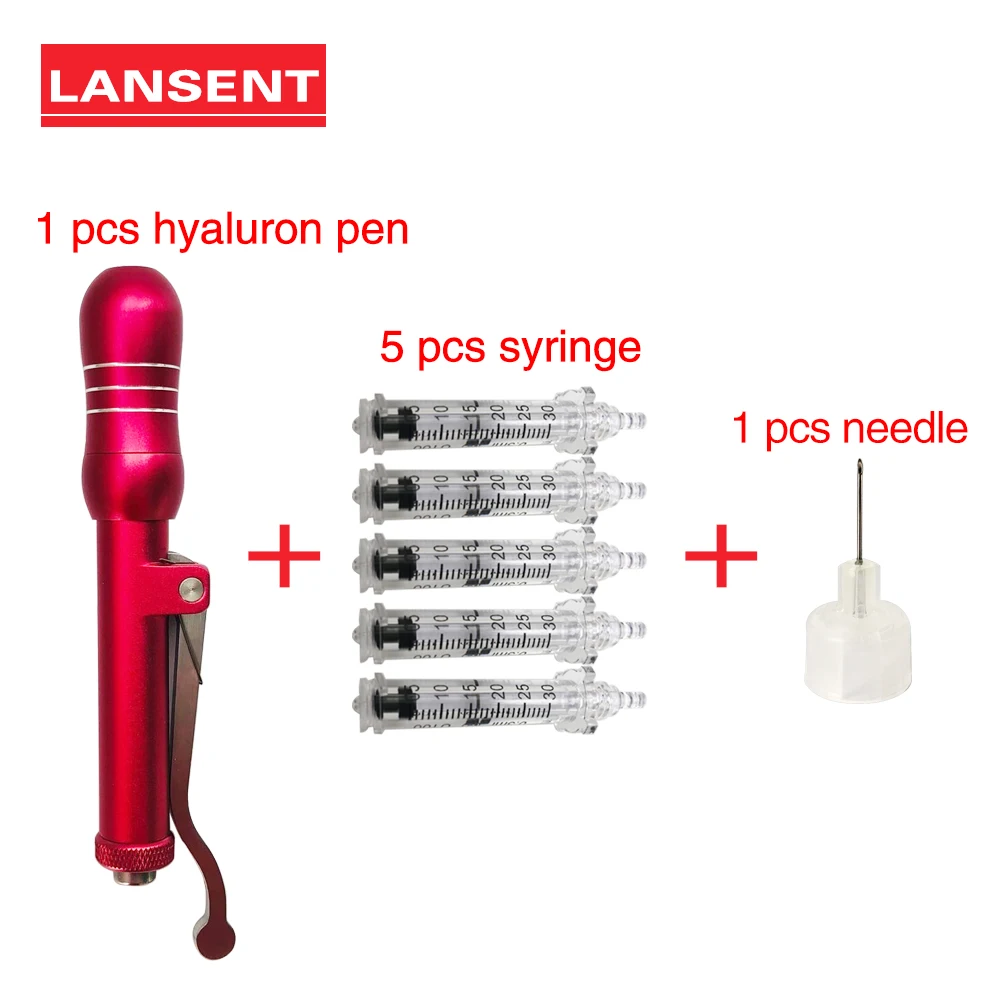 One Set Colorful Hyaluron Pen Syringe Converter Skin Care Tools Hyaluronic Serum Pen For Anti Wrinkle Skin Rejuvenation And Lips